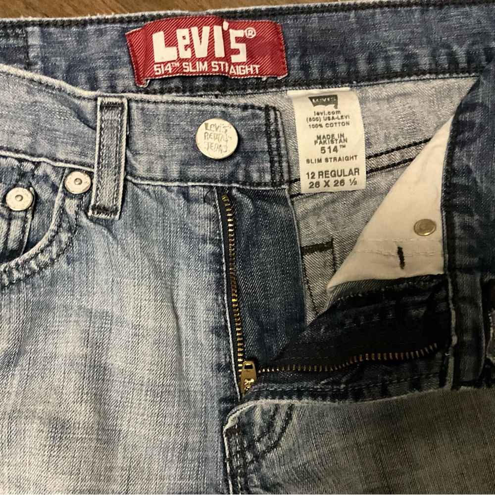 Sz 14 Levi’s 514 Slim Straight / 26” Inseam - Picture 2 of 7